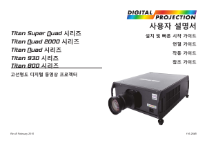 사용 설명서 디지털프로젝션 Titan 930 프로젝터
