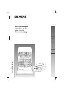 Bedienungsanleitung Siemens SE25294 Geschirrspüler