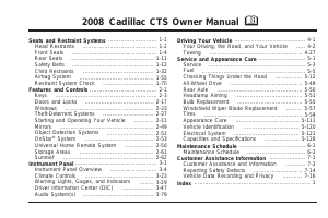 Manual Cadillac CTS (2008)