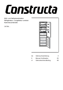 Handleiding Constructa CK786NSF0 Koel-vries combinatie