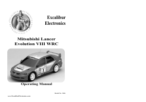 Manual Excalibur Electronics Mitsubishi Lancer Evolution VIII WRC Radio Controlled Car