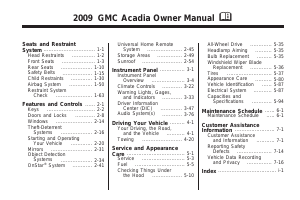 Manual GMC Acadia (2009)
