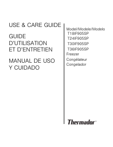 Manual Thermador T18IF905SP Freezer