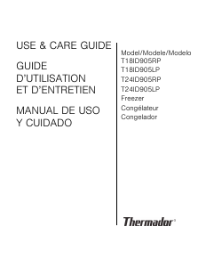 Manual Thermador T18ID905LP Freezer
