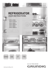 Manual Grundig GFN 13820 Freezer