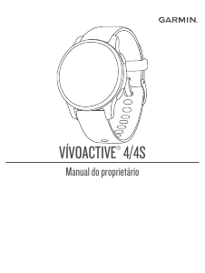Manual Garmin vivoactive 4 Relógio inteligente