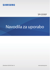 Priročnik Samsung SM-G930F Galaxy S7 Mobilni telefon