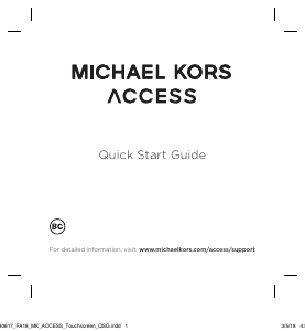 説明書 Michael Kors MKT4012 Access Hybrid Grayson スマートウォッチ