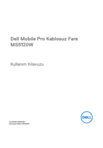 Kullanım kılavuzu Dell MS5120W Fare