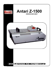 Manual Antari Z-1500 Fog Machine