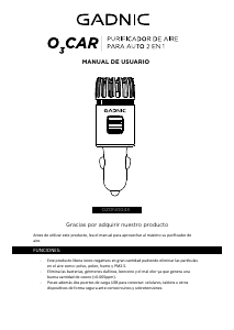 Manual de uso Gadnic OZONO04X Purificador de aire
