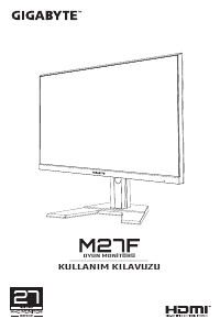 Kullanım kılavuzu Gigabyte M27F LED ekran