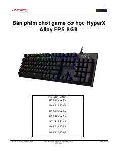 Hướng dẫn sử dụng HyperX HX-KB1SS2-US Bàn phím