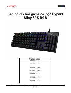 Hướng dẫn sử dụng HyperX HX-KB1SS2-RU Bàn phím