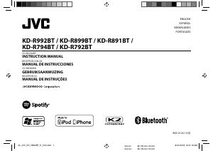 Manual de uso JVC KD-R794BT Radio para coche