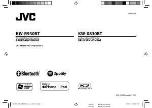 Bruksanvisning JVC KW-X830BT Bilradio