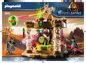 Manual Playmobil set 70751 Novelmore Sal'ahari sands - templo del ejército de esqueletos