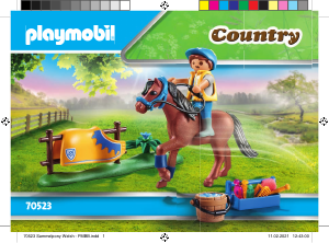 Manual Playmobil set 70523 Riding Stables Pónei colecionável - galês