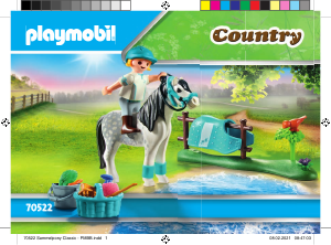 Manual Playmobil set 70522 Riding Stables Pónei colecionável - clássico