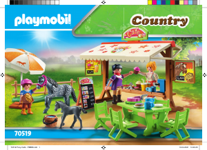 Instrukcja Playmobil set 70519 Riding Stables Kawiarnia kucyk