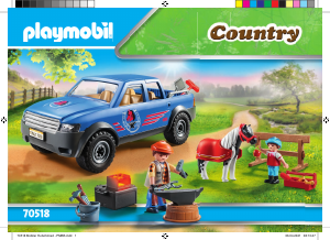 Εγχειρίδιο Playmobil set 70518 Riding Stables Όχημα πεταλωτή