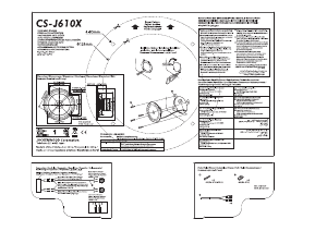 Mode d’emploi JVC CS-J610X Haut-parleur voiture