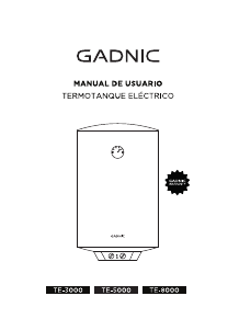 Manual de uso Gadnic TE-8000 Calentador de agua