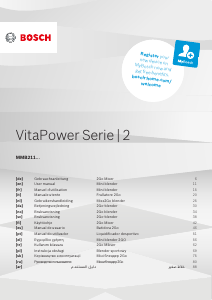 Kullanım kılavuzu Bosch MMB2111S VitaPower Serie 2 Blender