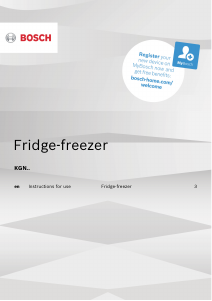 Manual Bosch KGN56LB30U Fridge-Freezer
