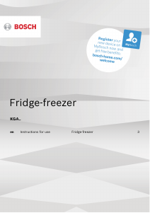 Manual Bosch KGA76PI30M Fridge-Freezer