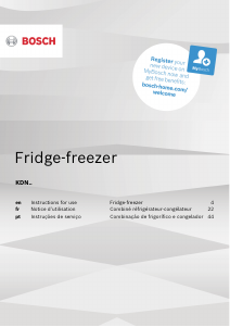 Manual Bosch KDN43N120M Fridge-Freezer