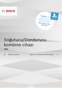 Kullanım kılavuzu Bosch KDN55NWF1N Donduruculu buzdolabı