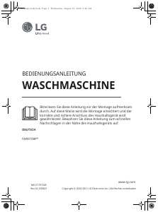 Bedienungsanleitung LG F4WV708P1E Waschmaschine
