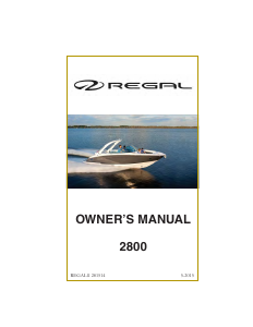 Manual Regal 2800 Boat
