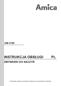 Instrukcja Amica ZIM 478 E Zmywarka