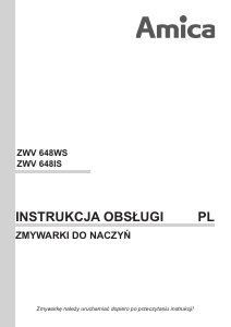 Instrukcja Amica ZWV 648 WS Zmywarka