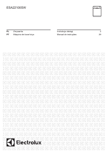 Manual Electrolux ESA22100SW Máquina de lavar louça