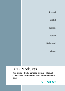 Handleiding Siemens Lotus BTE Hoortoestel