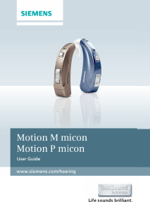 Manual Siemens Motion P micon Hearing Aid