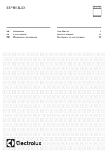 Mode d’emploi Electrolux ESF4513LOX Lave-vaisselle