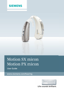 Manual Siemens Motion PX micon Hearing Aid