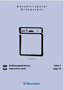 Manual Electrolux ESF6132 Dishwasher