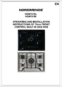 Handleiding Nordmende HGW701IX Kookplaat