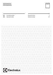 Brugsanvisning Electrolux ESF9000W2 Opvaskemaskine