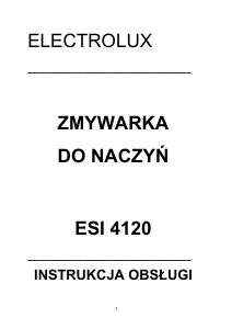 Instrukcja Electrolux ESI4120X Zmywarka