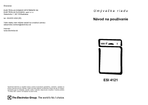 Návod Electrolux ESI4121K Umývačka riadu