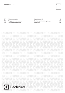 Руководство Electrolux ESI4500LOX Посудомоечная машина