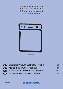 Mode d’emploi Electrolux ESI669B Lave-vaisselle