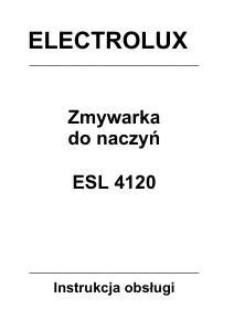 Instrukcja Electrolux ESL4120 Zmywarka