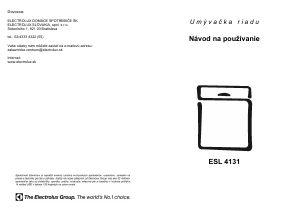 Návod Electrolux ESL4131 Umývačka riadu